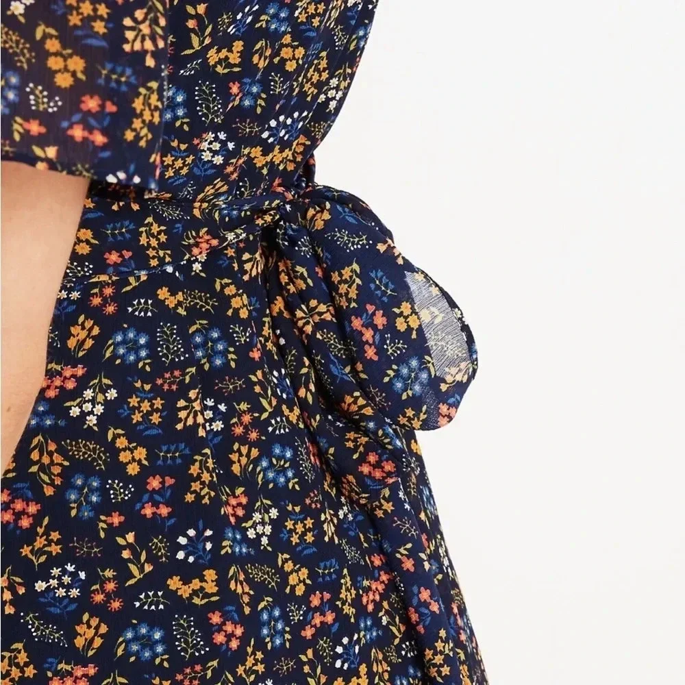 Madewell Cross-Front Mini Dress in Garden Party